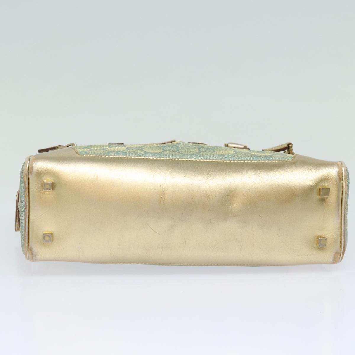 Gucci Bowling Blue Canvas Handbag
