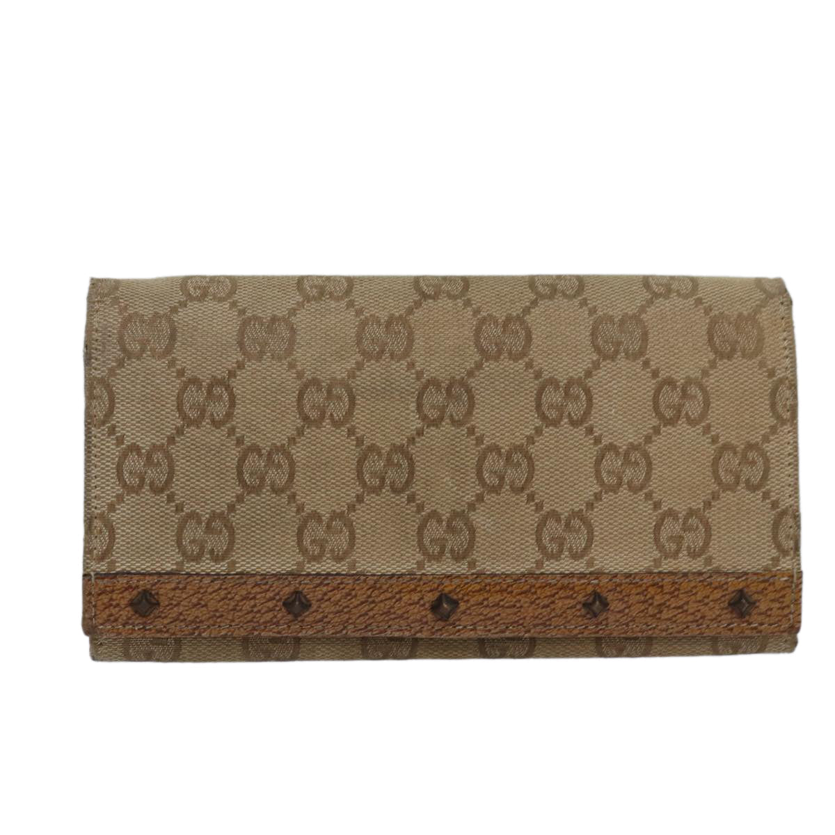 Gucci Beige Canvas Wallet  ()
