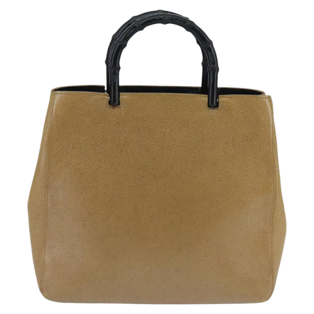 Gucci Bamboo Beige Leather Handbag