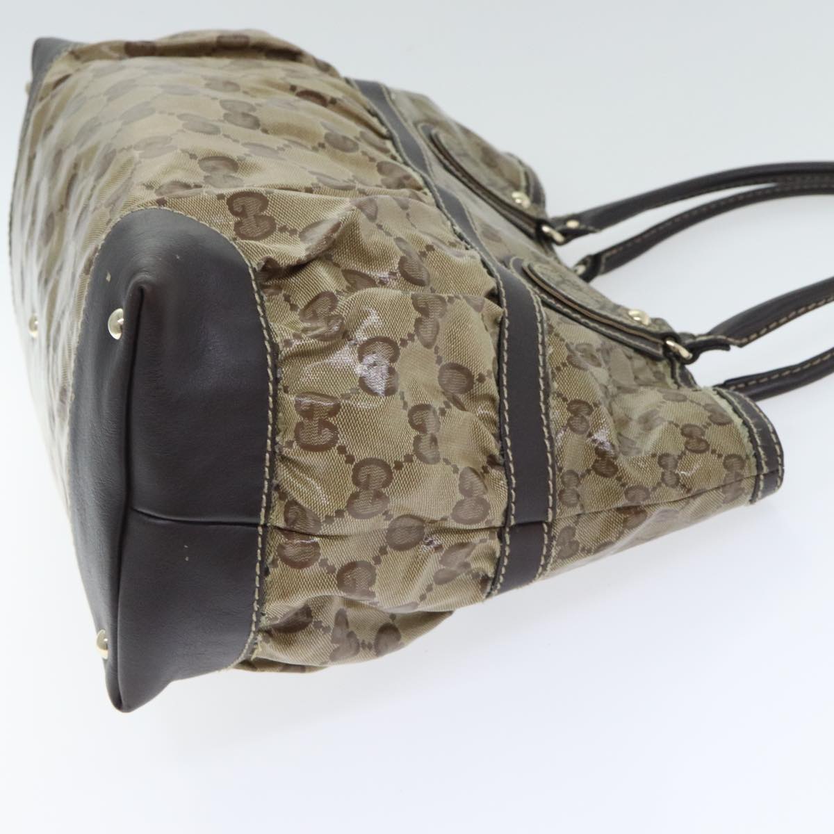 Gucci Gg Crystal Beige Canvas Tote Bag