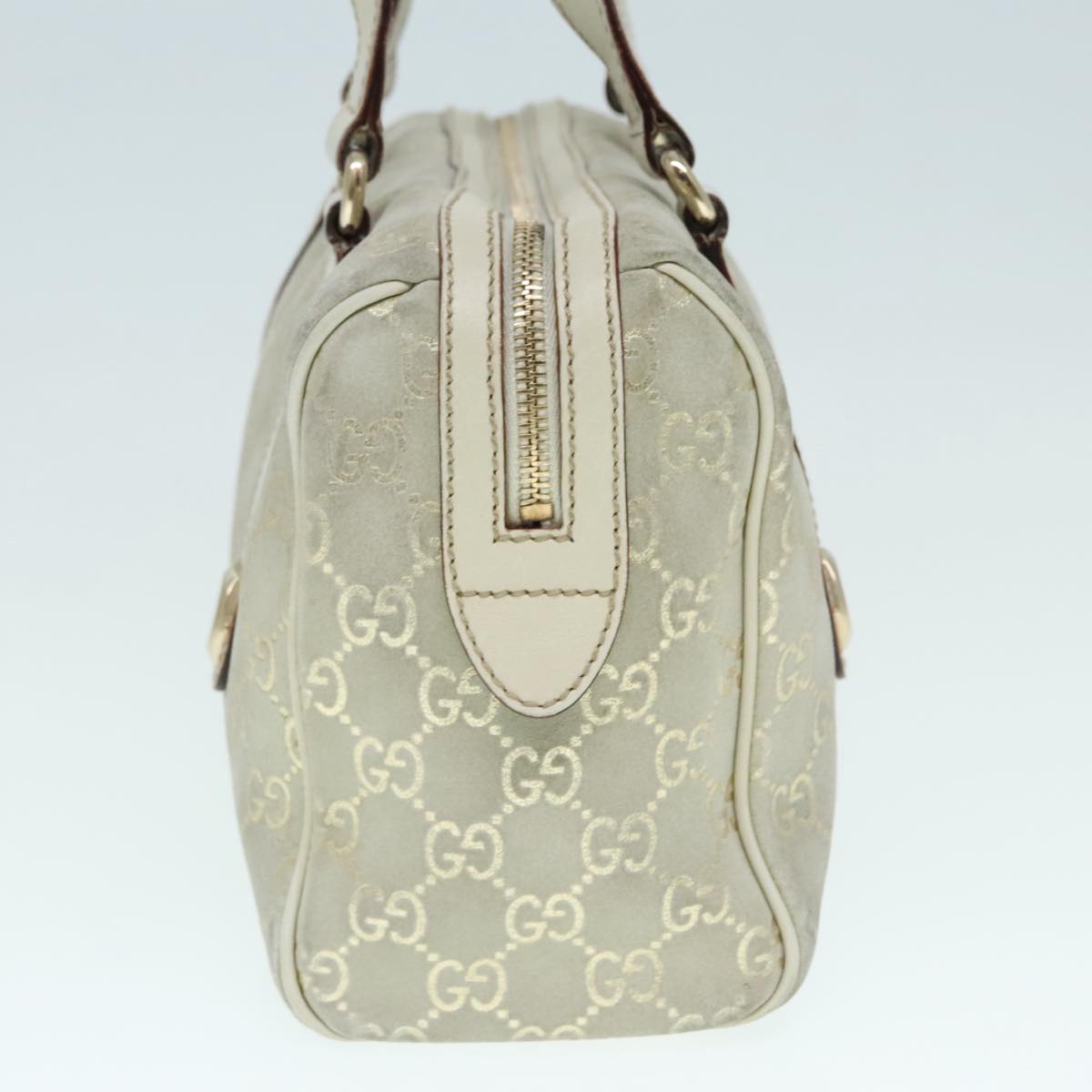 Gucci Boston Grey Canvas Handbag