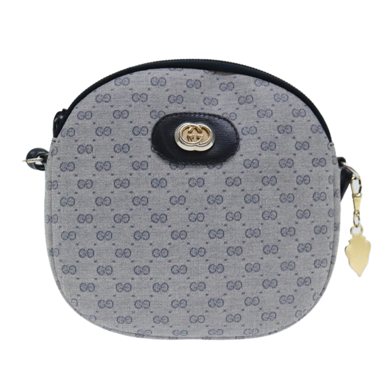 Gucci Navy Canvas Shoulder Bag ()