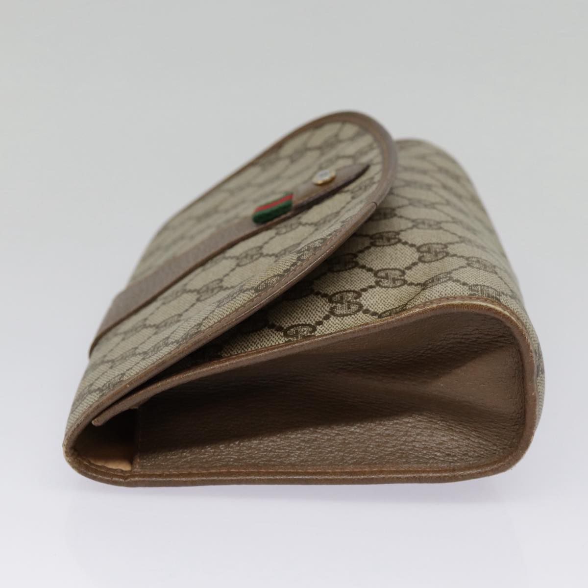 Gucci Ophidia Beige Canvas Clutch Bag