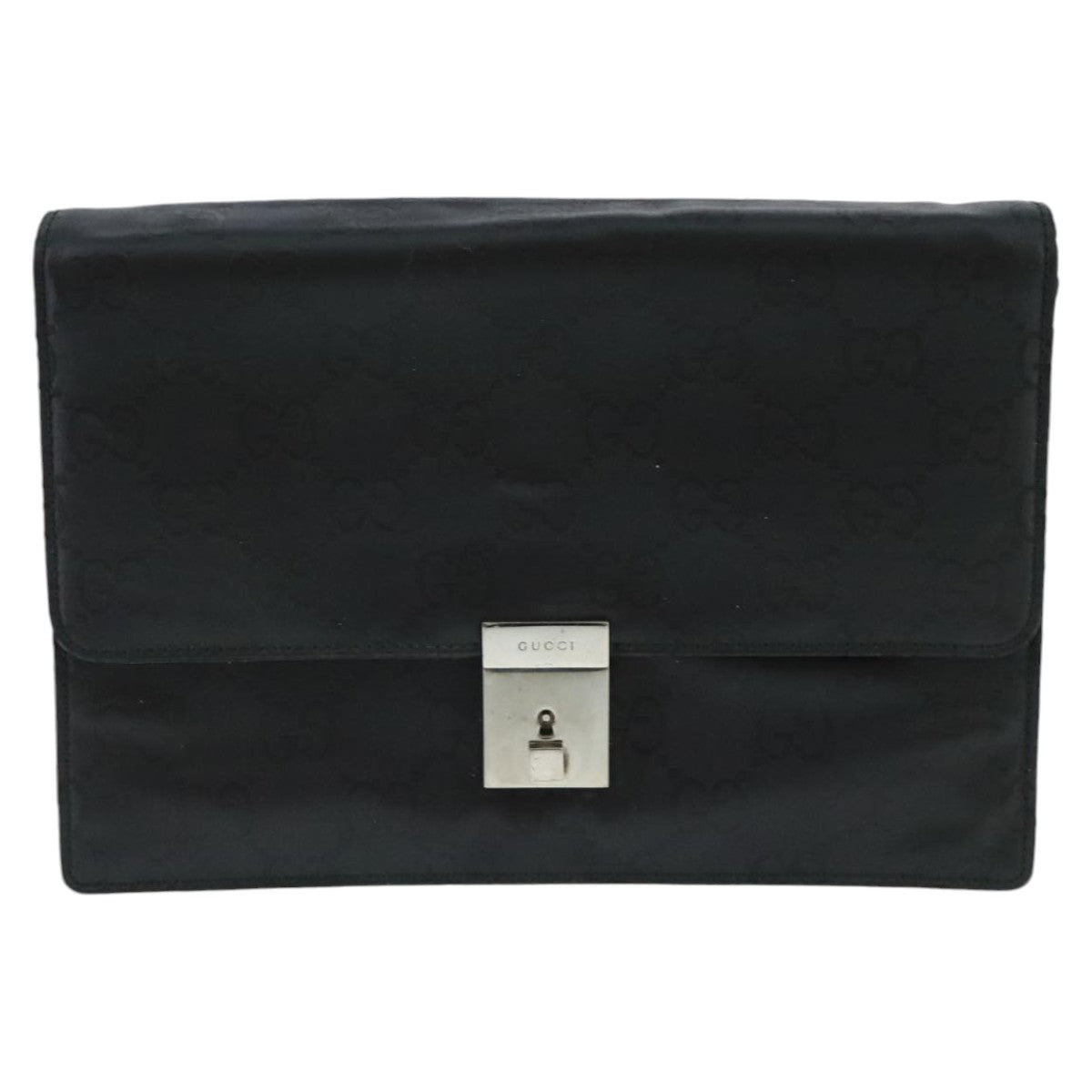 Gucci Black Canvas Clutch Bag ()
