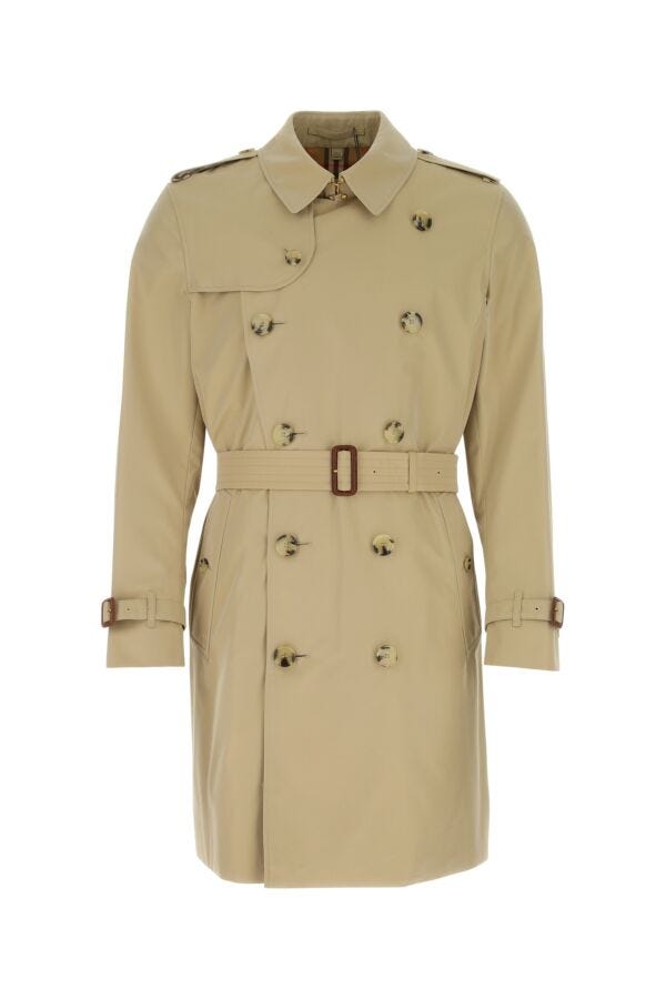 Burberry Man Beige Cotton Kensington Heritage Trench