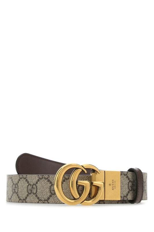 Gucci Woman Gg Supreme Fabric Gg Marmont Reversible Belt