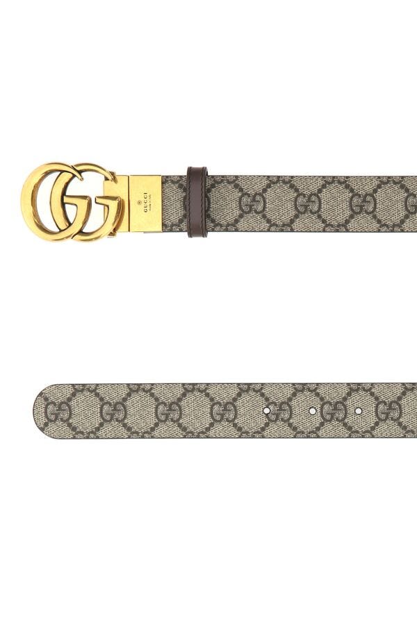 Gucci Woman Gg Supreme Fabric Gg Marmont Reversible Belt