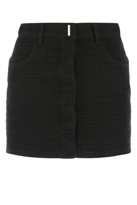 Givenchy Woman Black Denim Mini Skirt