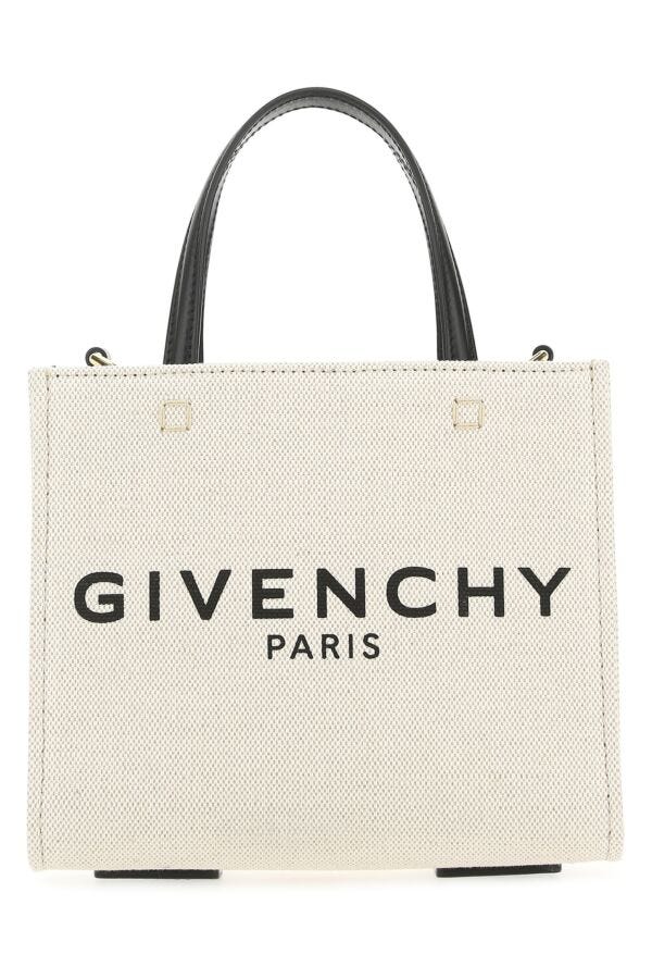 Givenchy Woman Ivory Canvas Mini G-Tote Handbag