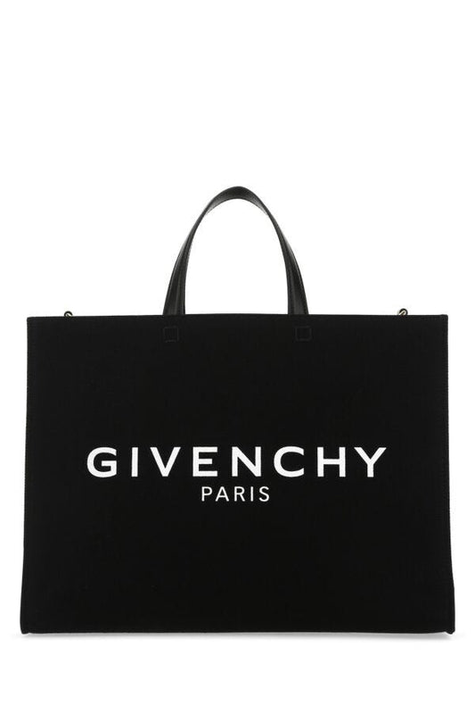 Givenchy Woman Black Canvas Medium G Shopping Bag