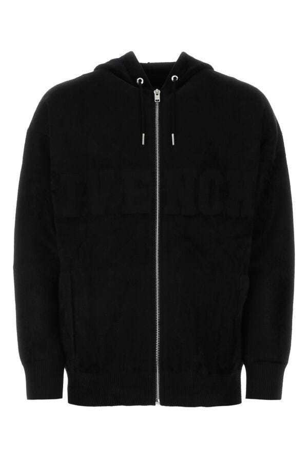 Givenchy Man Black Viscose Blend Oversize Sweatshirt