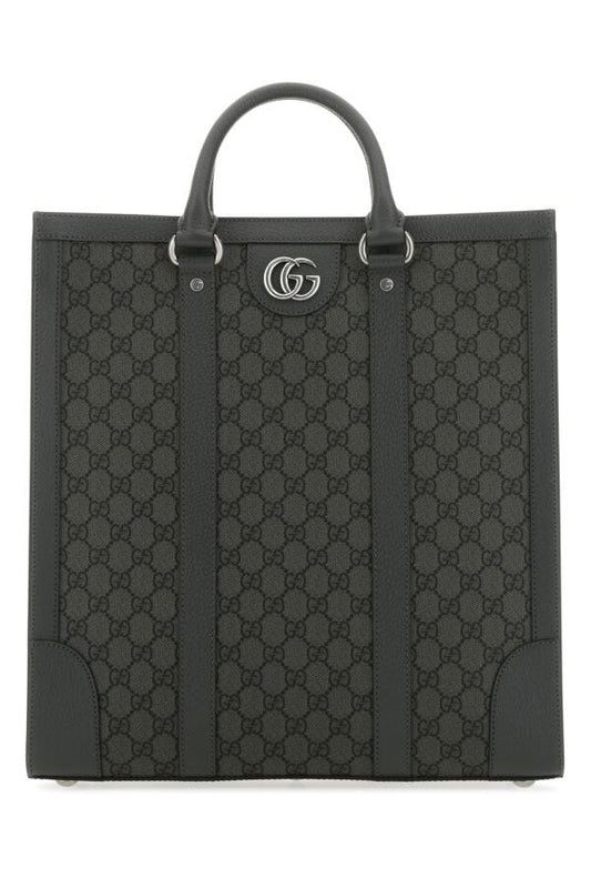 Gucci Man Gg Supreme Fabric And Leather Ophidia Shopping Bag