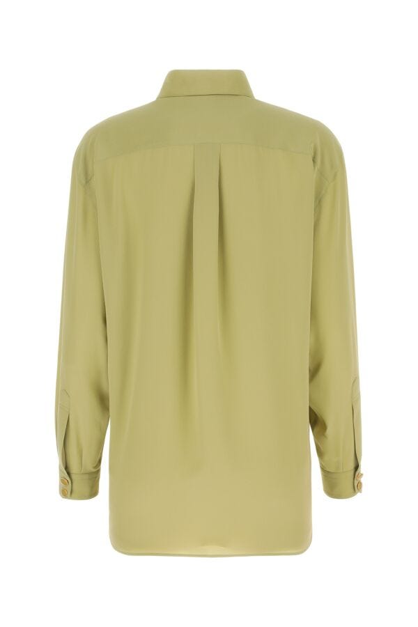 Gucci Woman Pistachio Green Crepe Shirt