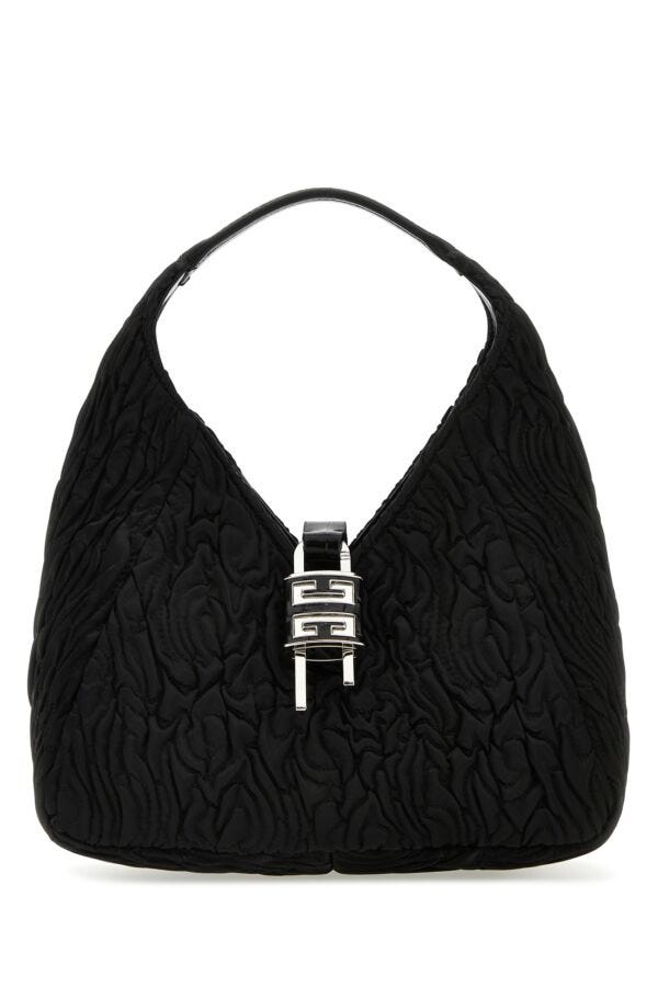 Givenchy Woman Black Fabric G-Hobo Mini Handbag