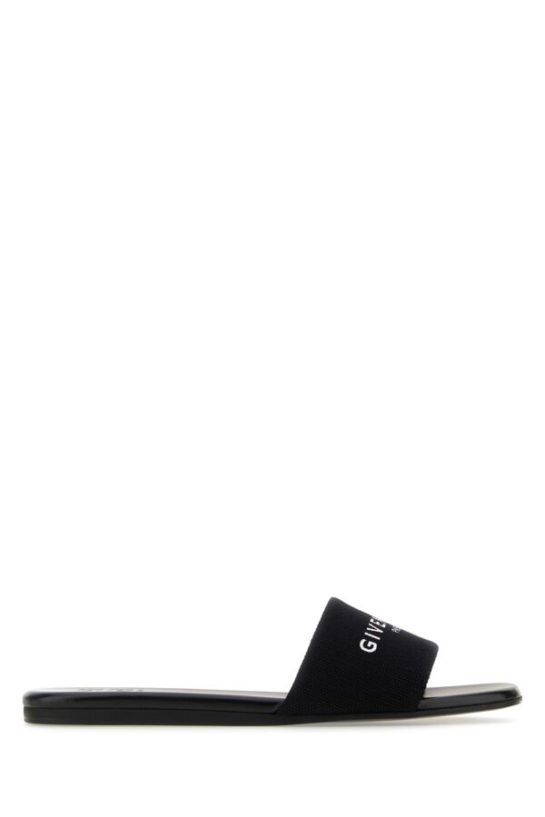 Givenchy Woman Black Canvas 4G Slippers