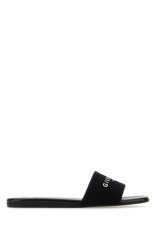 Givenchy Woman Black Canvas 4G Slippers