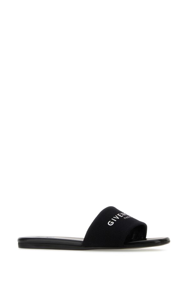Givenchy Woman Black Canvas 4G Slippers