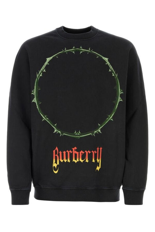 Burberry Man Black Cotton Oversize Sweatshirt