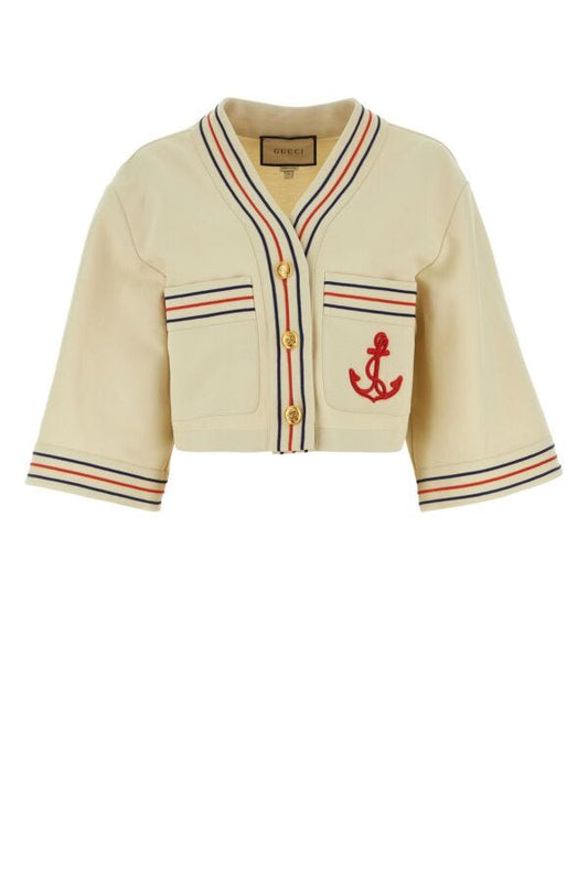 Gucci Woman Sand Gauze Oversize Shirt