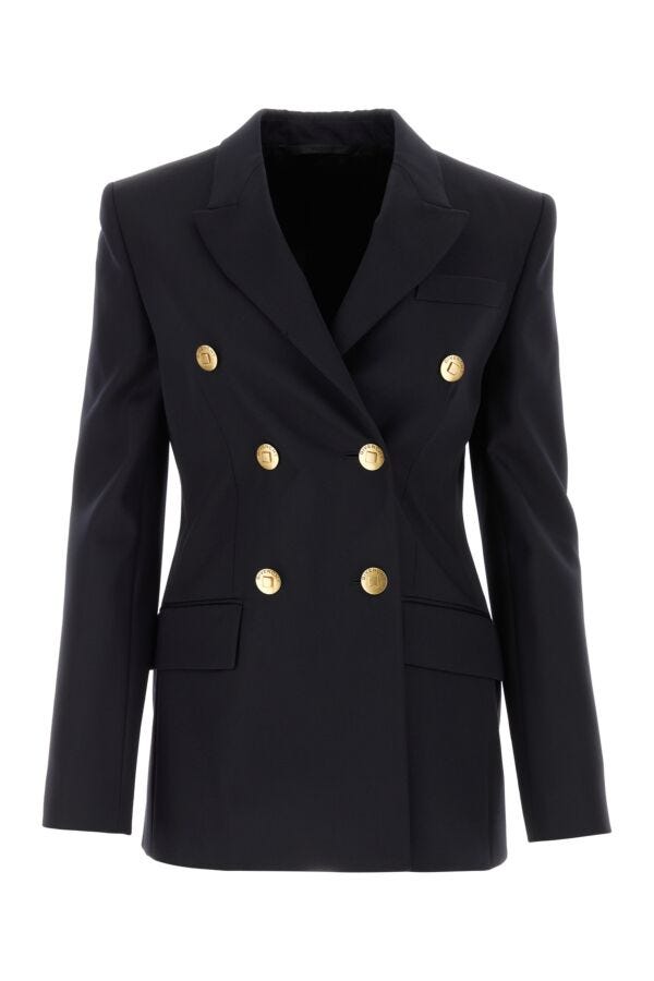 Givenchy Woman Midnight Blue Wool Blend Blazer