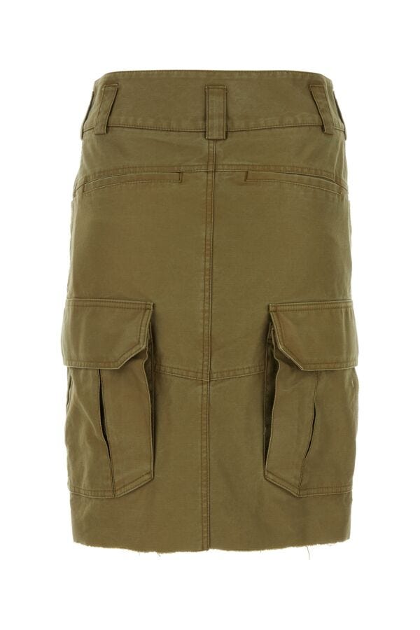 Givenchy Woman Army Green Cotton Skirt