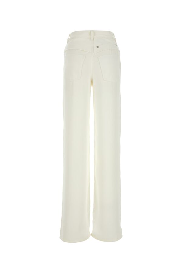 Givenchy Woman Ivory Viscose And Denim Jeans