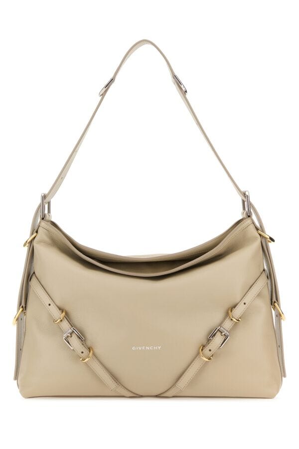 Givenchy Woman Sand Leather Medium Voyou Shoulder Bag