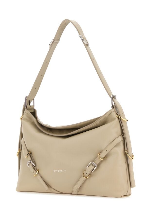 Givenchy Woman Sand Leather Medium Voyou Shoulder Bag