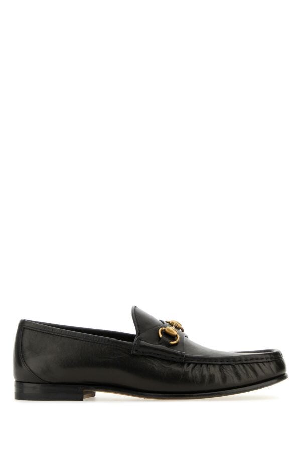 Gucci Man Black Leather Loafers