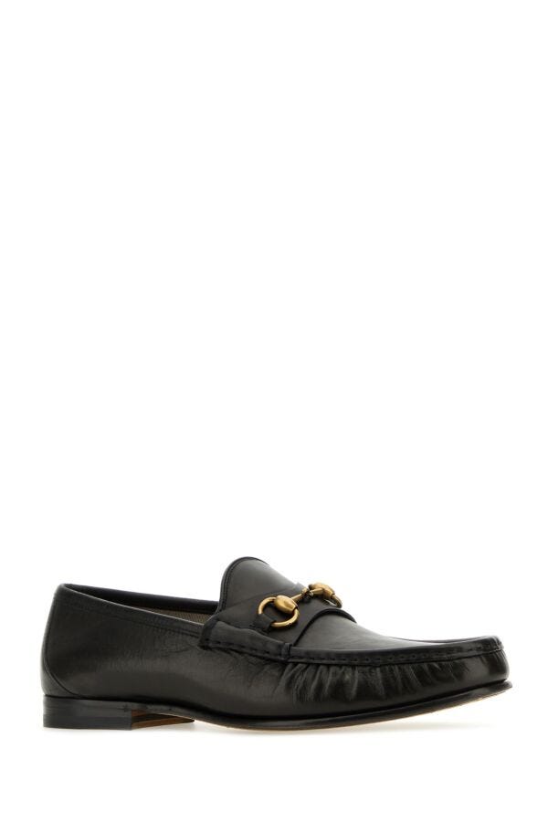 Gucci Man Black Leather Loafers