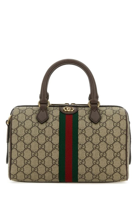 Gucci Woman Gg Supreme Fabric And Leather Small Ophidia Gg Handbag