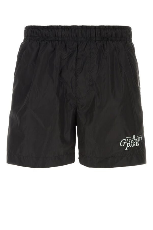 Givenchy Man Black Nylon Swimming Shorts