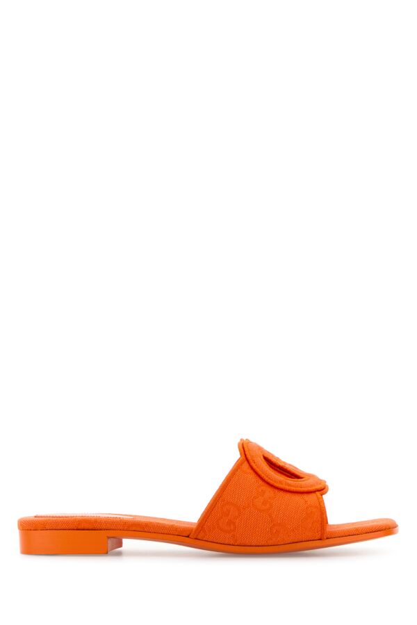 Gucci Woman Orange Gg Fabric Sippers