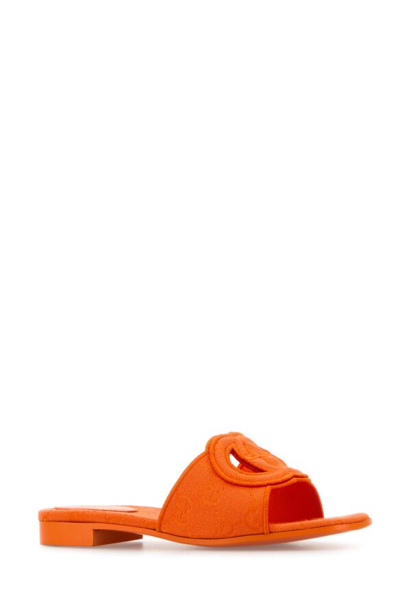 Gucci Woman Orange Gg Fabric Sippers
