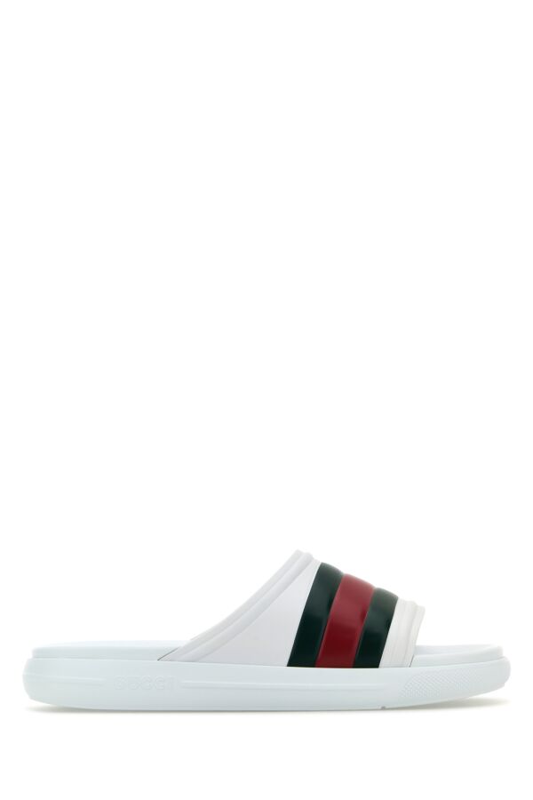 Gucci Man White Rubber Slippers