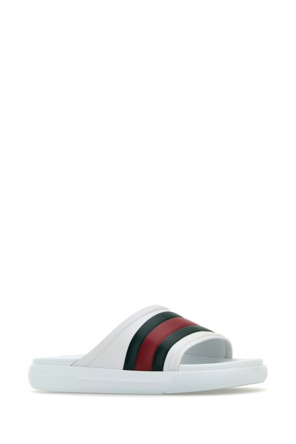 Gucci Man White Rubber Slippers