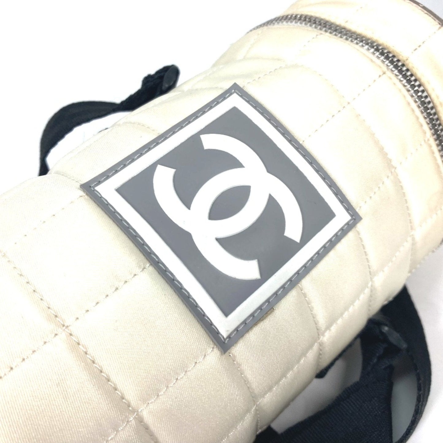 Chanel Sports Bottle holder Crossbody Shoulder Bag White Black