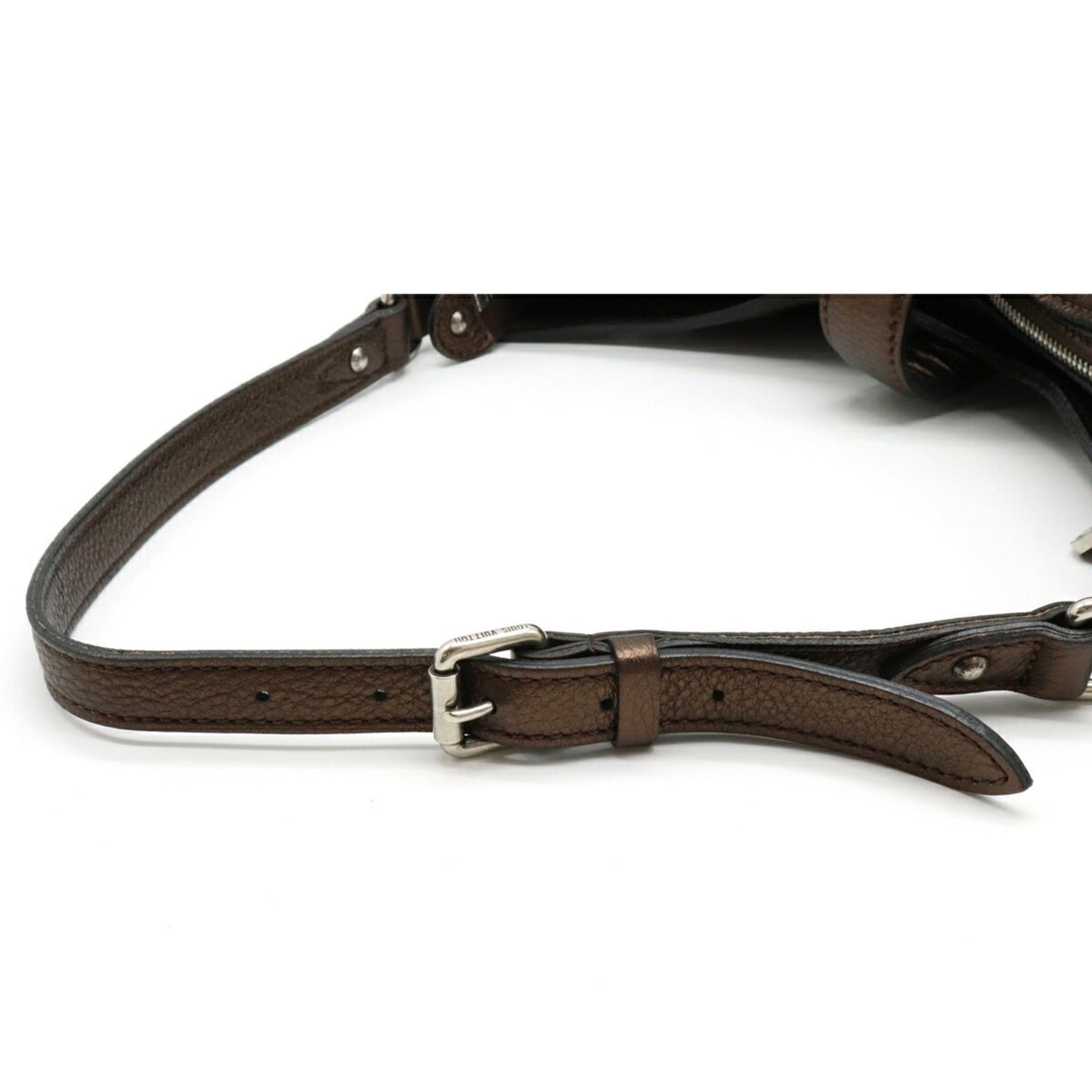 Louis Vuitton Monogram Mahina XL Tote Bag Shoulder Leather Mordre Bronze Brown M95714