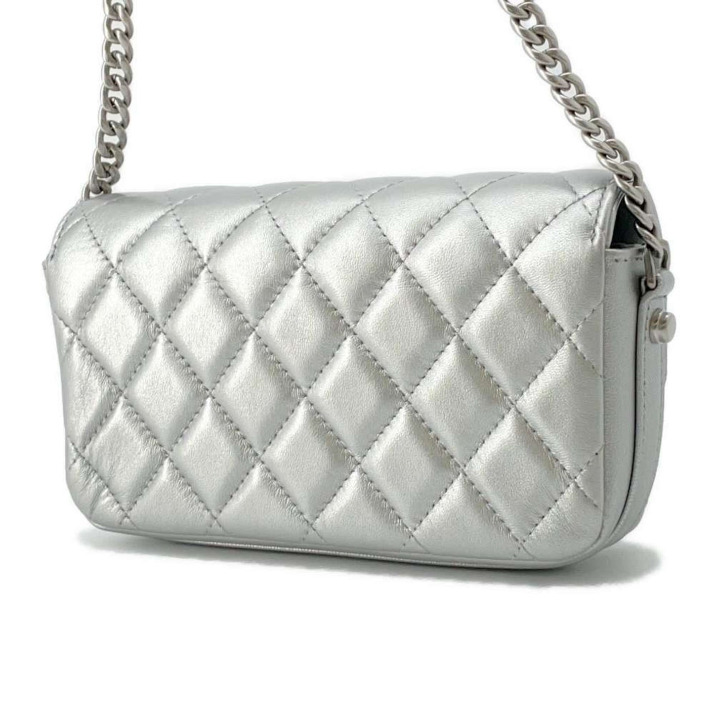 Chanel Chain Shoulder Bag Matelasse Coco Mark Pochette Lambskin AP3207 CHANEL