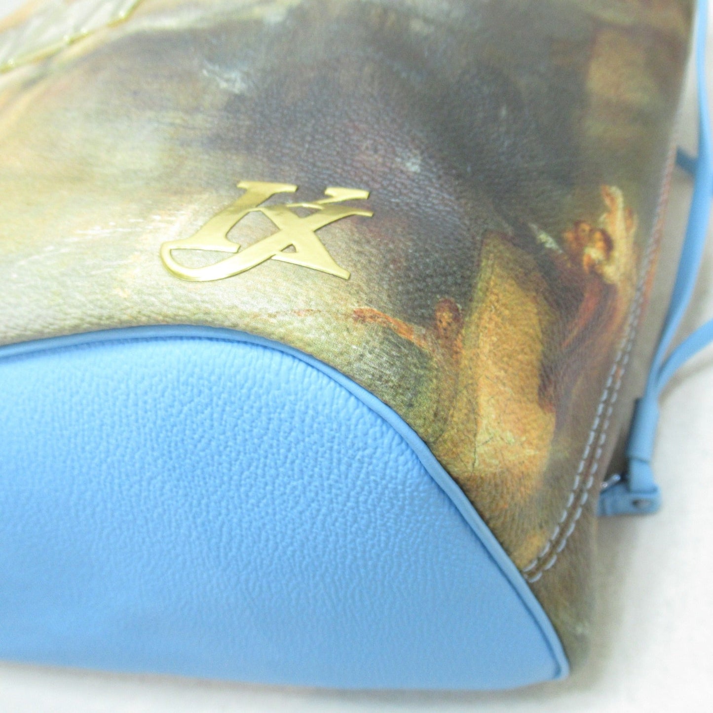 LOUIS VUITTON Turner Neverfull MM Tote Bag Blue Masters collection PVC coated canvas