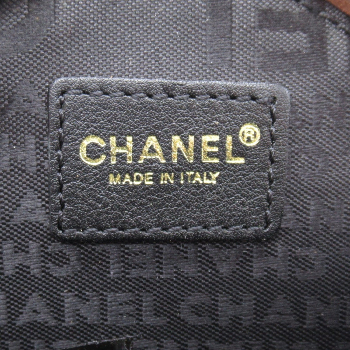 CHANEL Pouch Black Beige Lambskin (sheep leather)