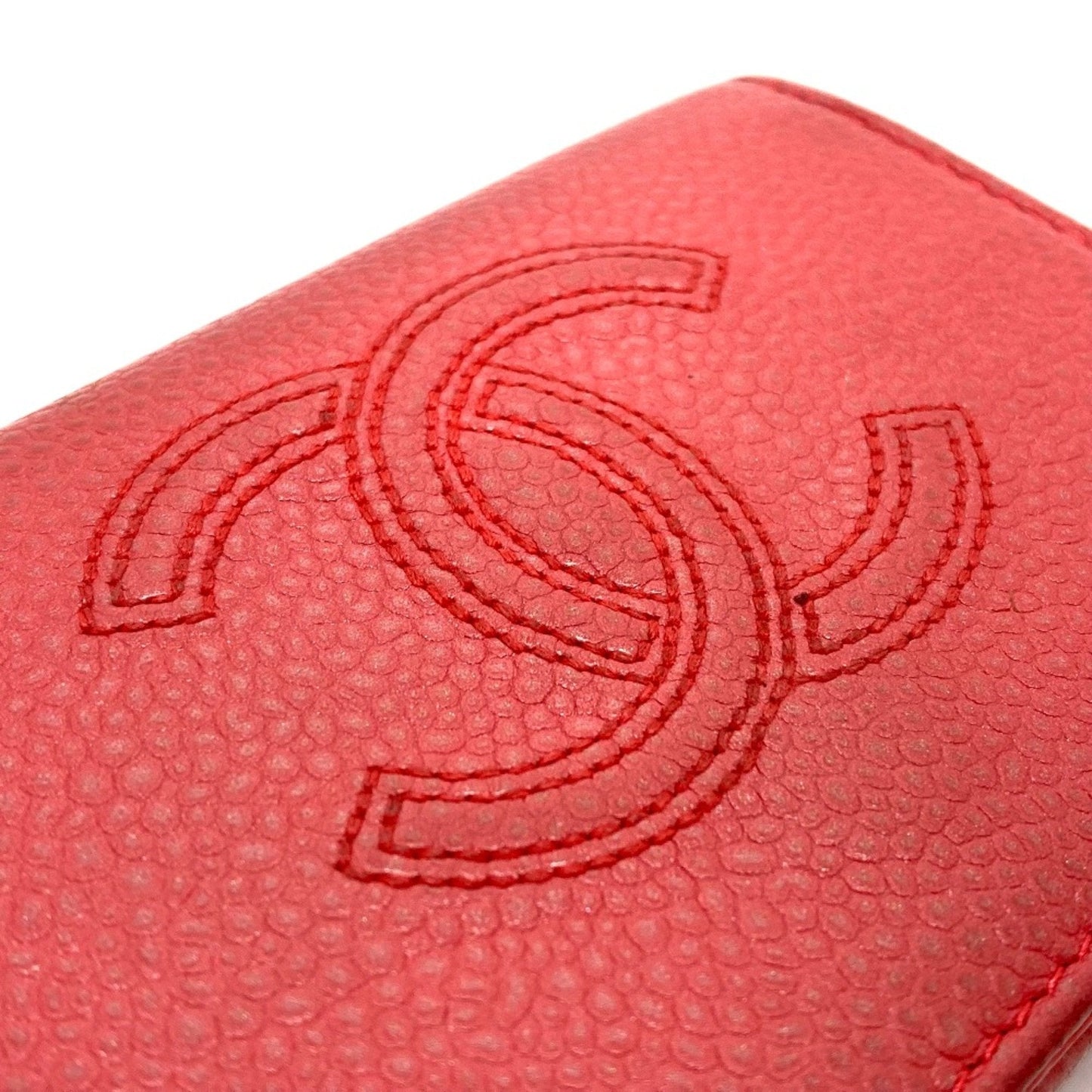 Chanel A70796 CC Mark Compact Trifold wallet salmon pink