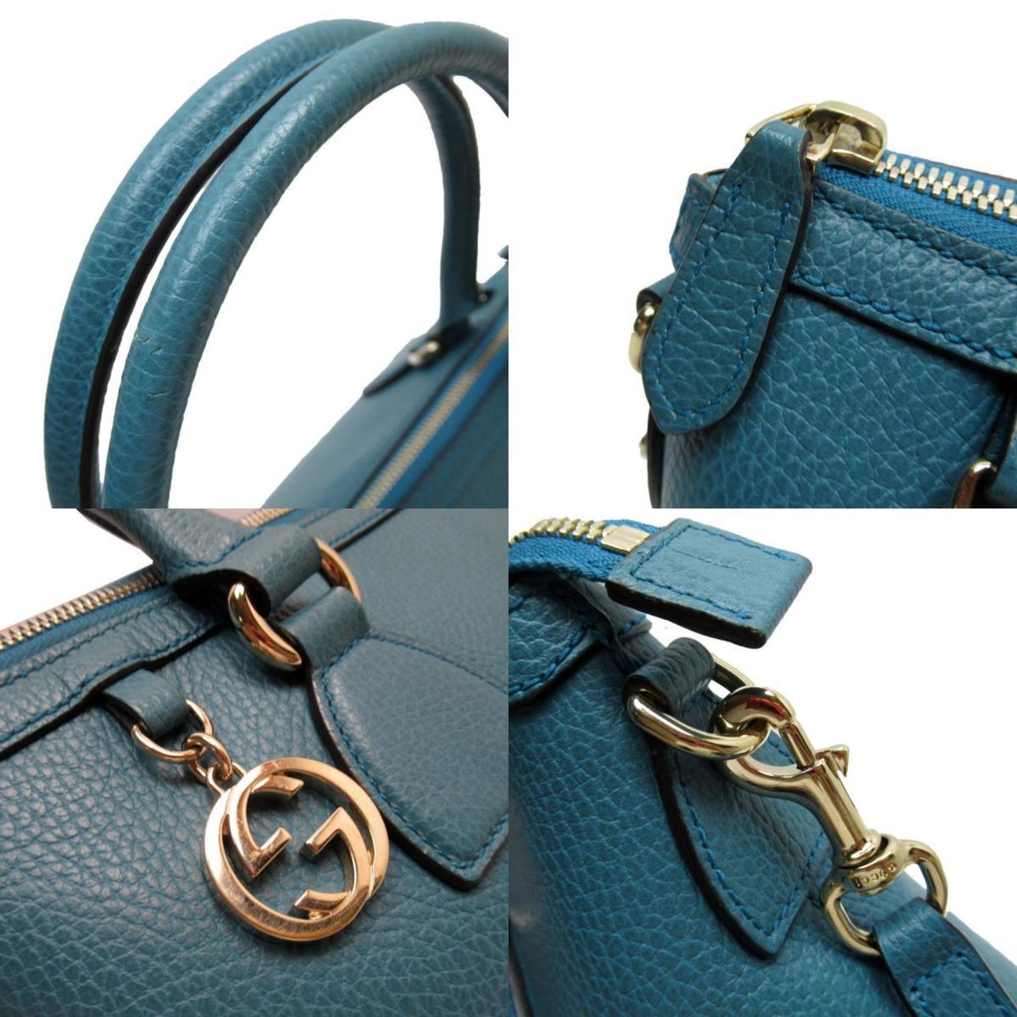 Gucci Green Leather Handbag Shoulder Bag