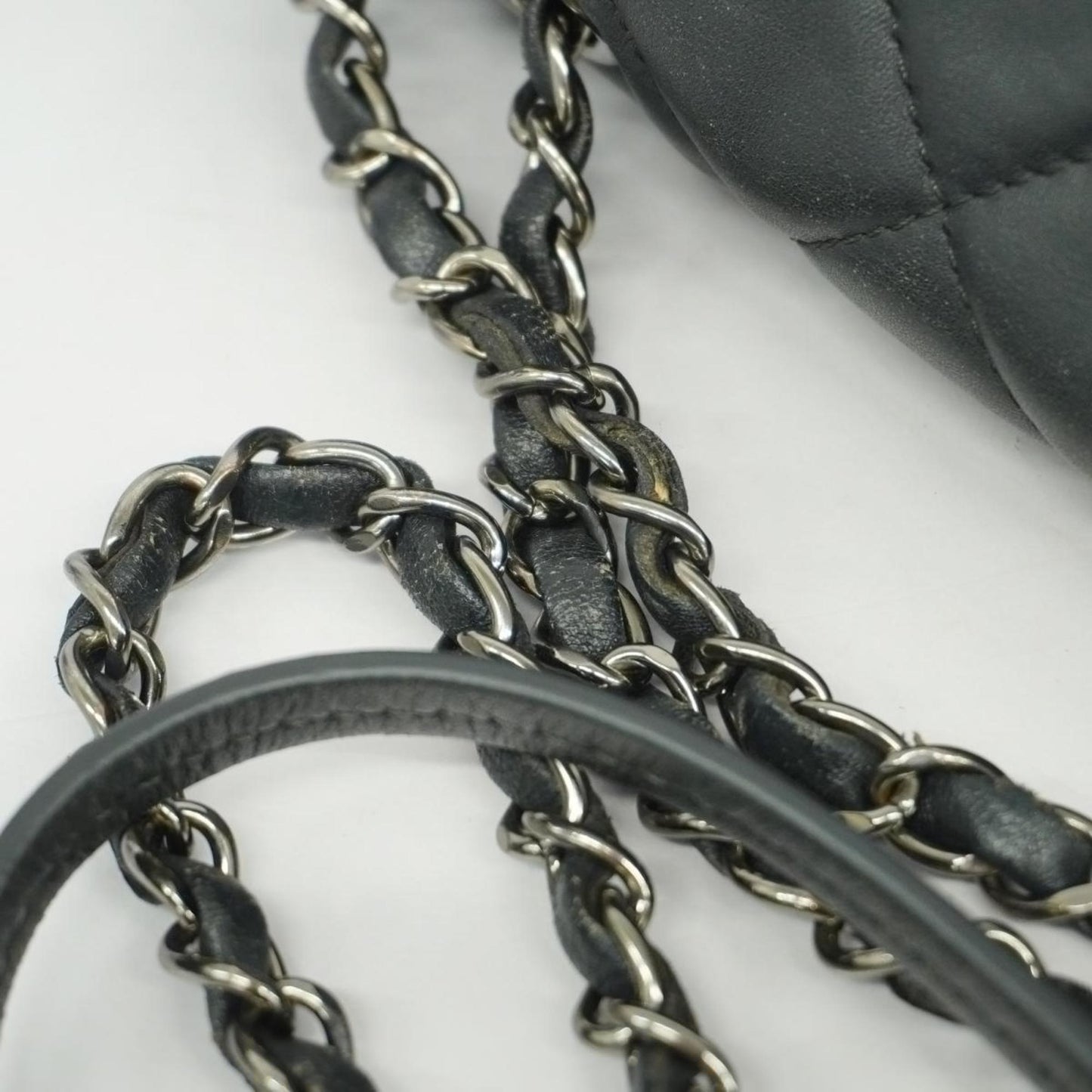 Chanel Shoulder Bag Matelasse W Chain Lambskin Black Women's