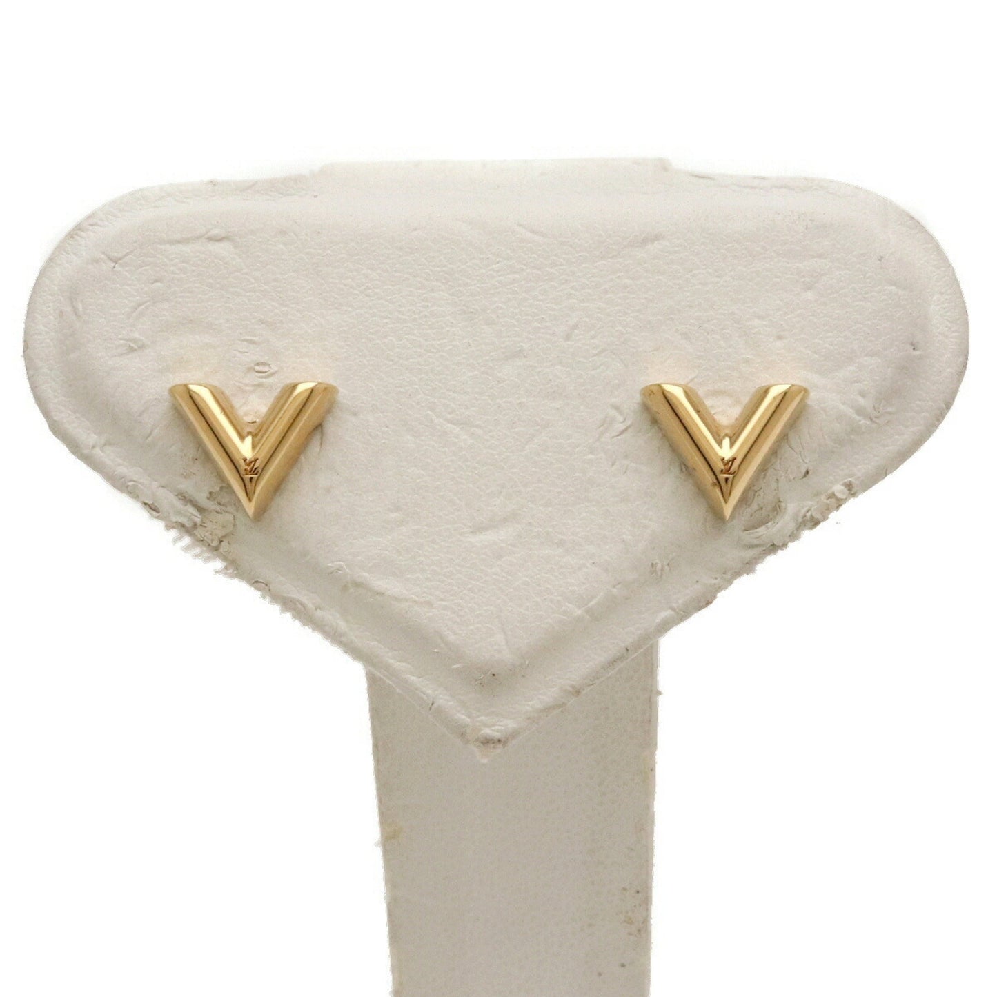 LOUIS VUITTON Essential V Earrings Gold M68153