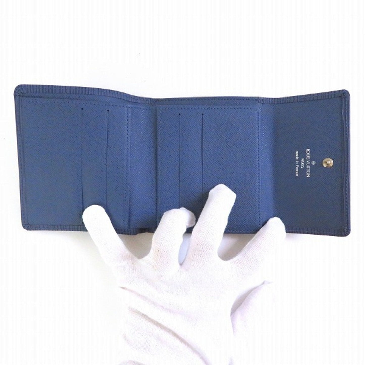 LOUIS VUITTON Epi Porte Monevier Cult Credit M63485 3-fold Wallet Women's