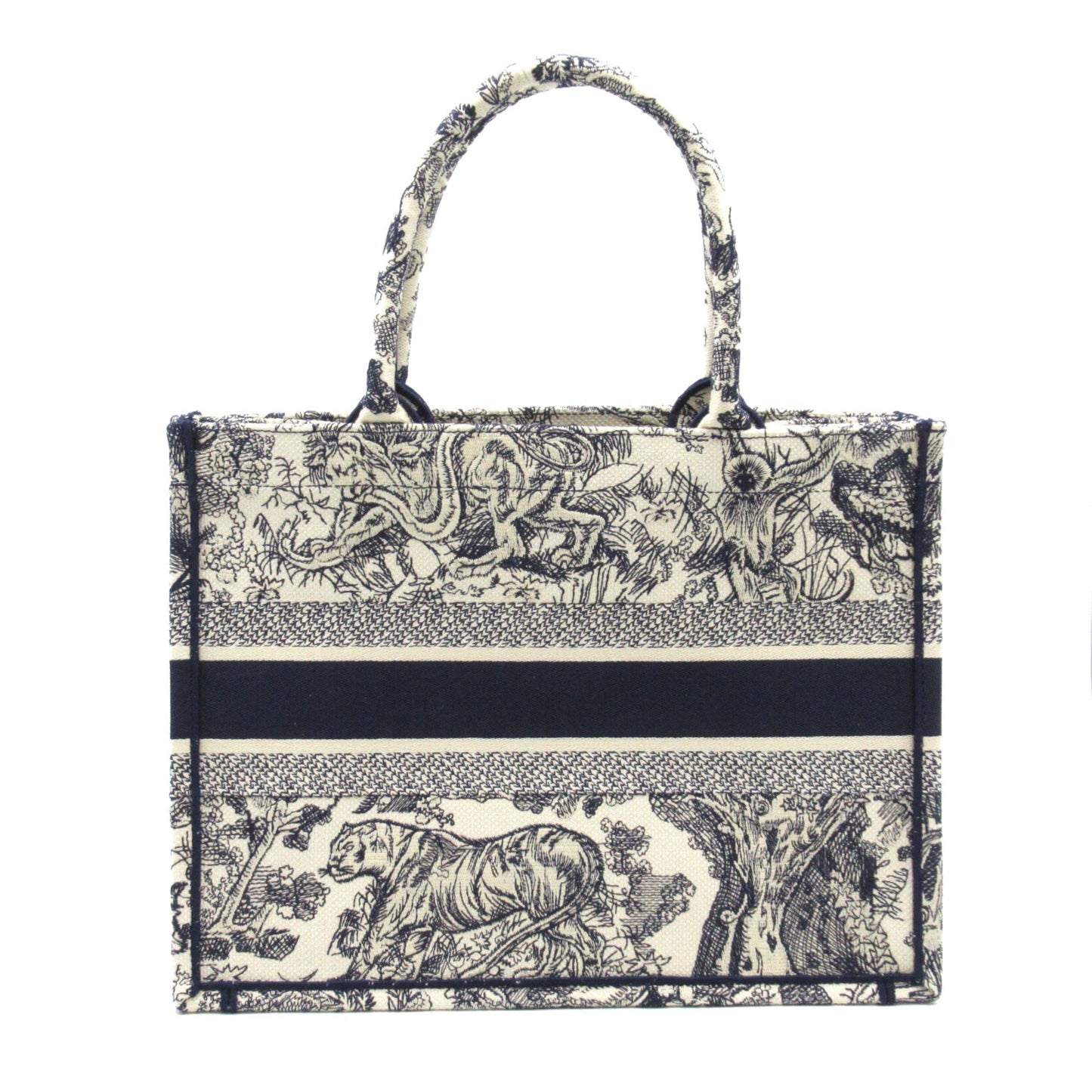 Dior Book tote Navy White canvas M1296ZRGO_M928