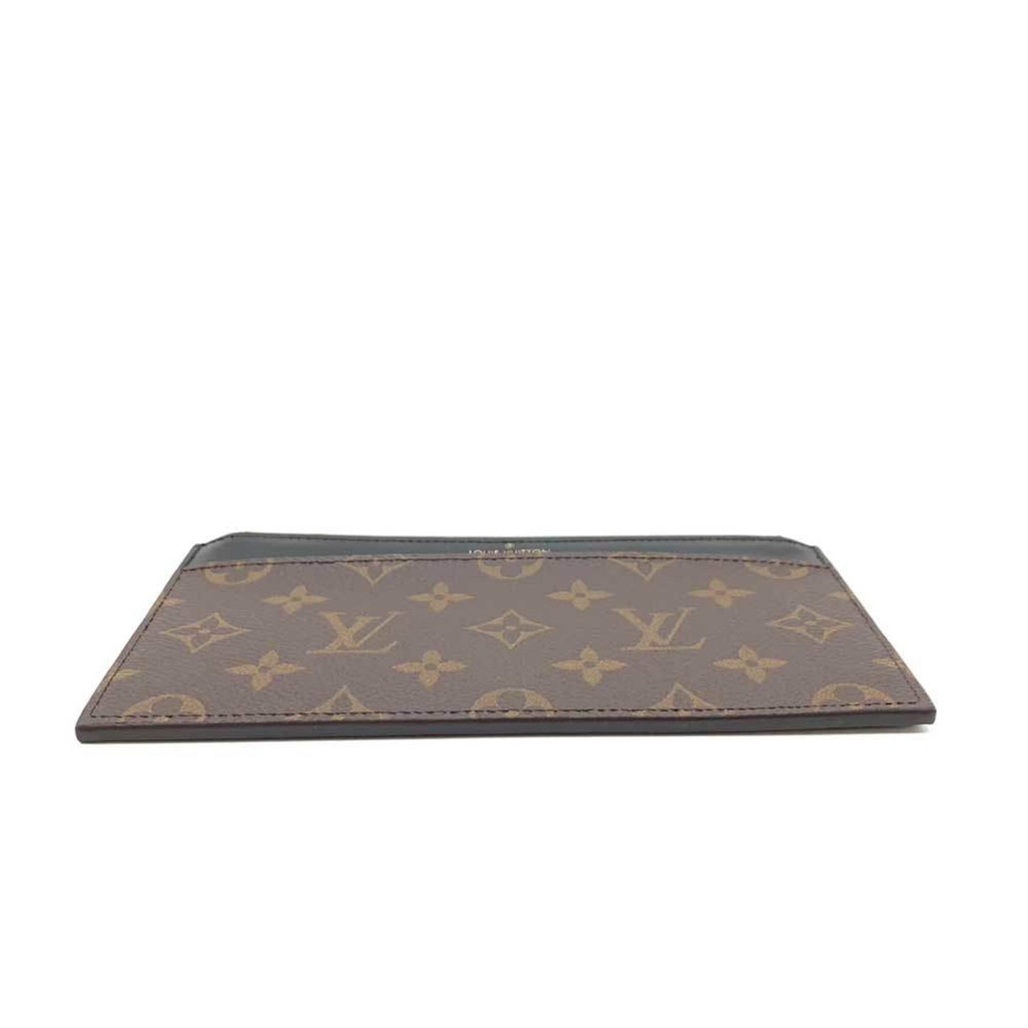 LOUIS VUITTON Wallet Perth Brown x Black Long Card Holder Square Ladies Monogram Leather M80348 LOUISVUITTON