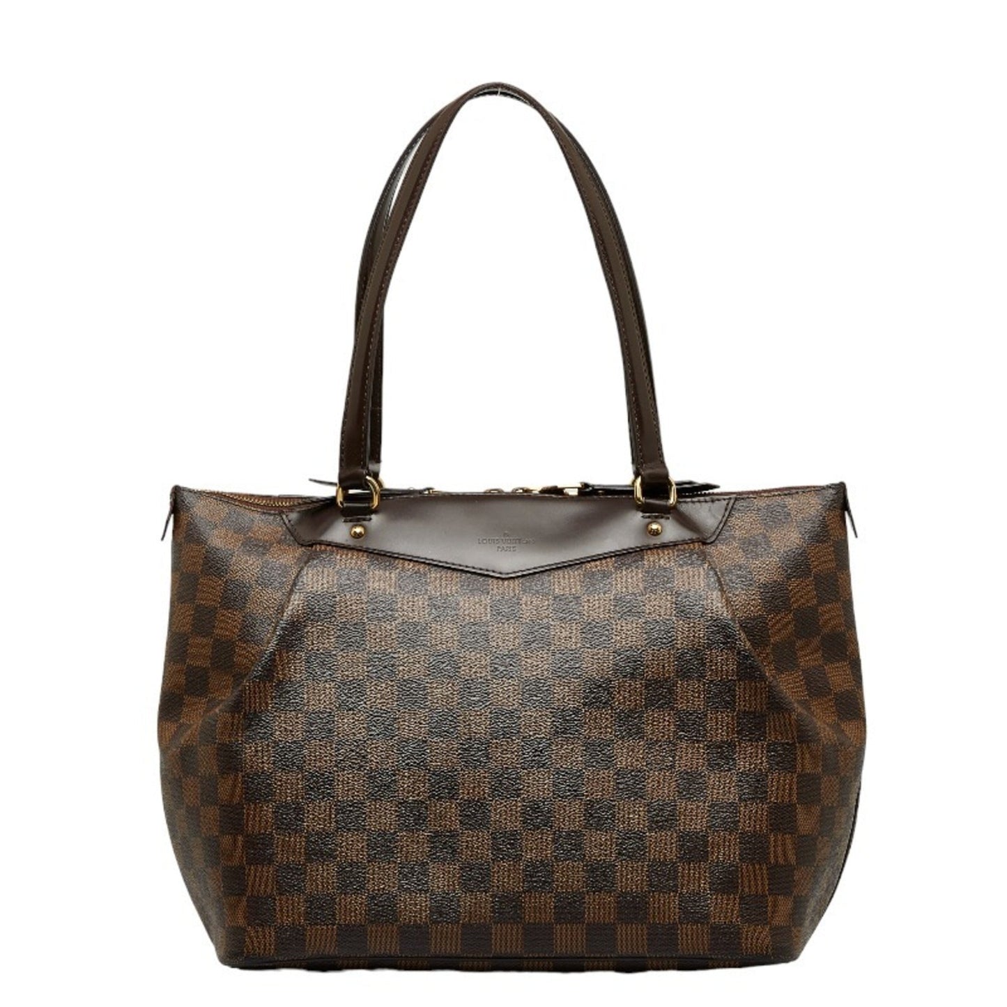 LOUIS VUITTON Damier Westminster GM Tote Bag Shoulder N41103 Brown PVC Leather Ladies