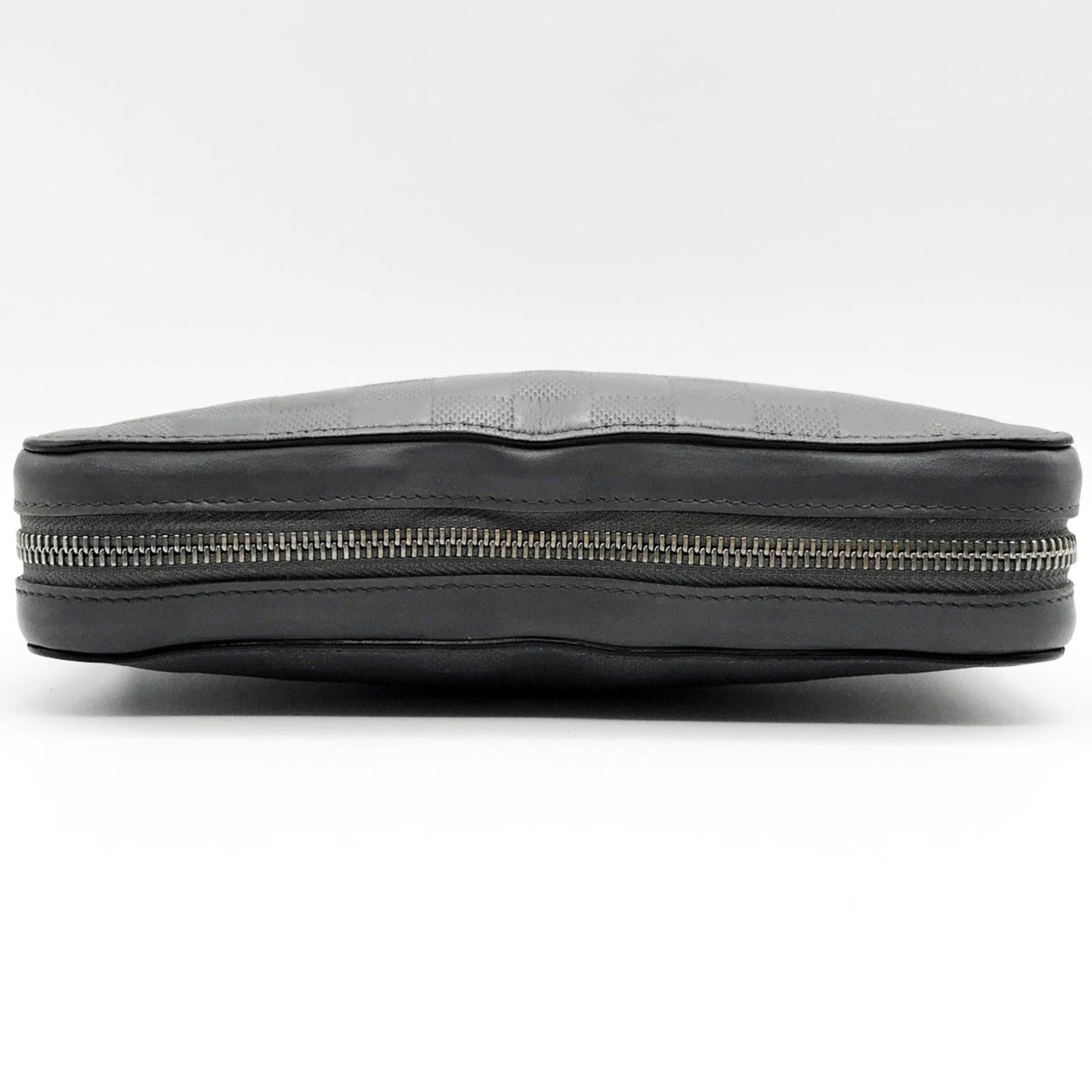 LOUIS VUITTON Zippy XL Damier Glace Long Wallet Second Bag Gray Leather Men's Fashion
